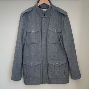 Old Navy Men’s Winter Wool Blend Trench Coat